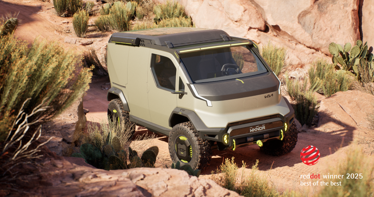 Kia triunfa en los Red Dot Award: Design Concept 2025, incluyendo cinco premios y el máximo galardón para el PV5 WKNDR