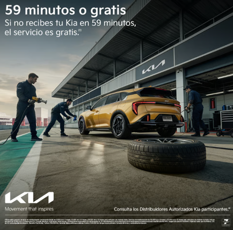 Kia México lanza nuevo programa de Servicio Express “59 minutos o gratis”