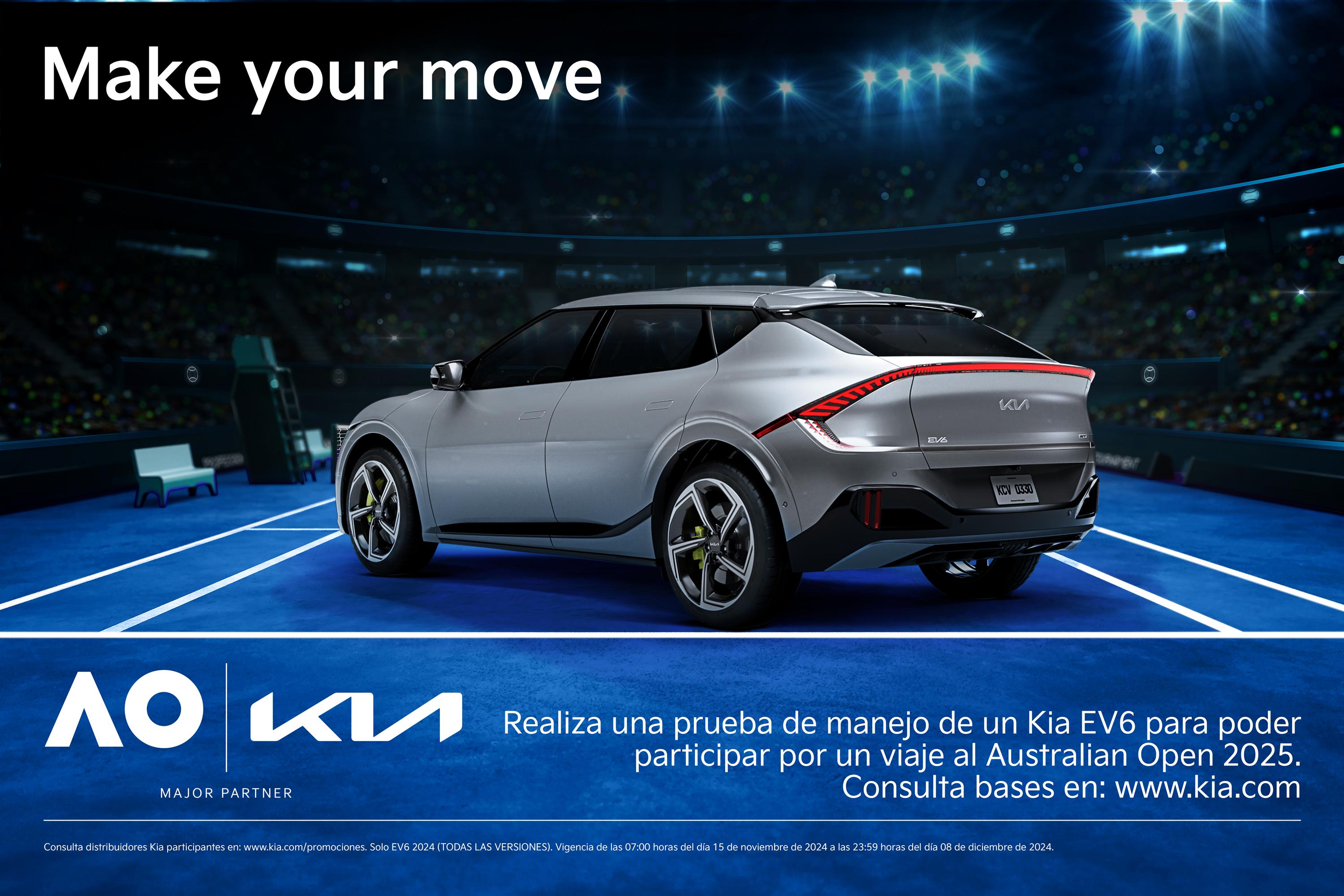 Kia EV6 te invita a vivir la experiencia del Australian Open 2025
