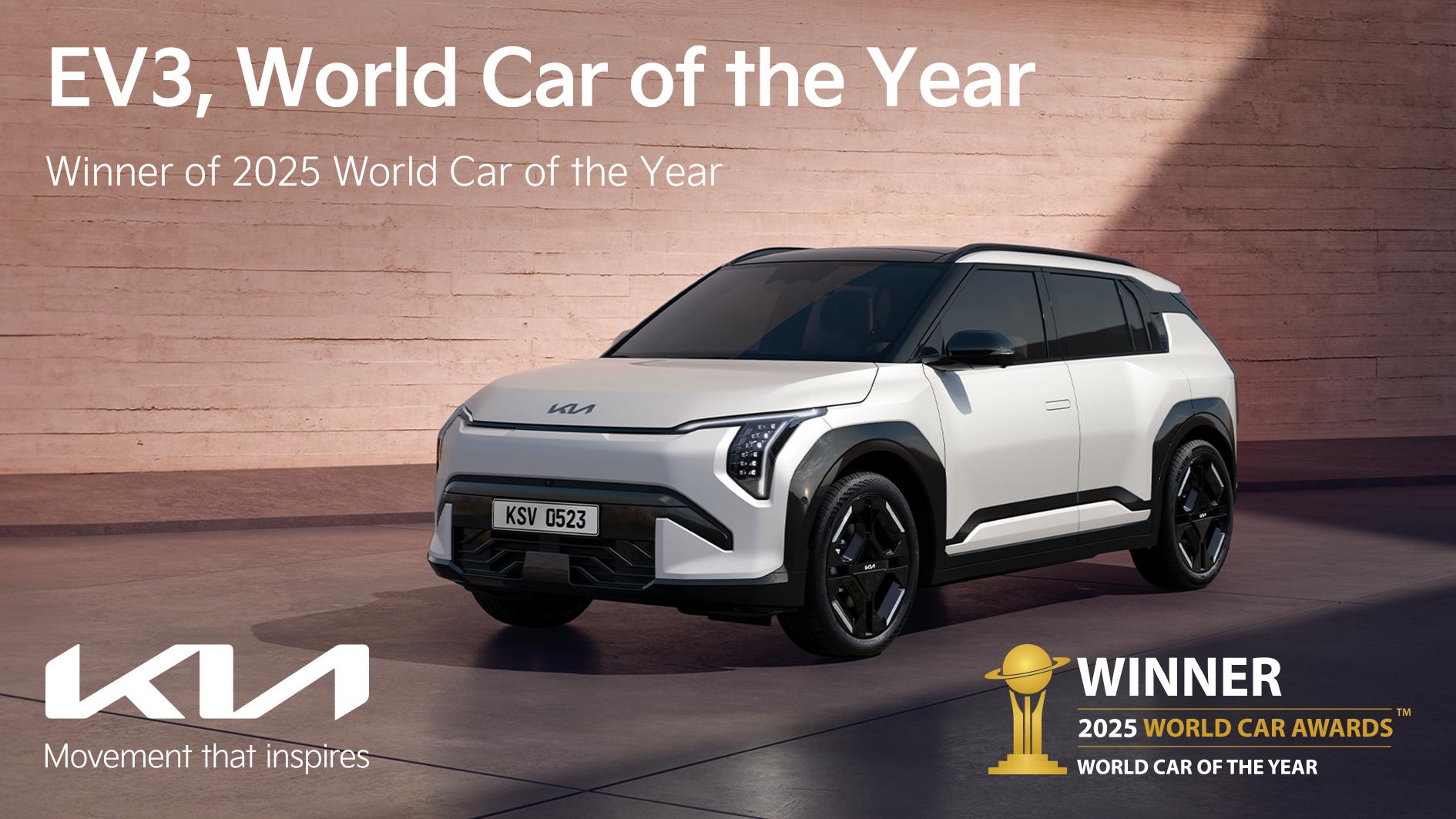Kia EV3 gana el premio World Car of the Year 2025